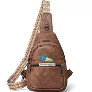 Sling Bag For Women Travel Shoulder Belt Bags Tote Backpack Purse Faux Leather - Picture 1 of 8