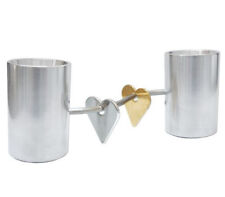 MENU Double Heart Candle Holder Scandinavian Modern - Steel, Gold, Silver