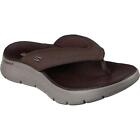 Skechers Go Walk Flex Vallejo Men's Chocolate Brown Summer Flip-Flop Sandal