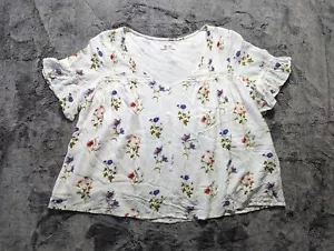 Miss Me Crop Bluse Damen Größe M Weiß - Bild 1 von 9