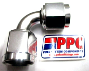 10 an Fem TO 10 an Fem 90 Deg Swivel Coupler Polished Titanium gray anodiz alum - Picture 1 of 2