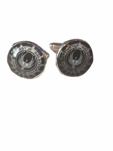 Battle Star Galactica 75 Metal/ Enamel Finish GLASS DOMED CUFFLINKS - Picture 1 of 1