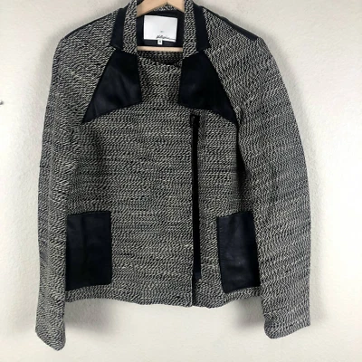 Chaqueta Blazer Phillip Lim Mujer 10 Negra Crema Lana E Niña Grunge Gótico Emo Foto 1 de 4