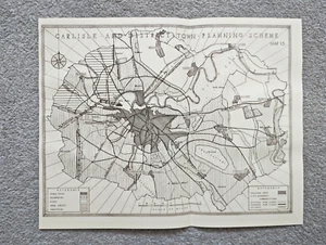 1932 Antique Map of Cumbria: Carlisle and District Town Planning Scheme - Picture 1 of 1