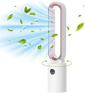 Bladeless Tower Fans for Bedroom, Electric Fan Airflow Purifying Fan, 24 Speeds - Picture 1 of 7