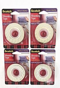 Scotch Mounting Tape Double Stick Foam Tape Regular Strength 4015 Lot Of 4