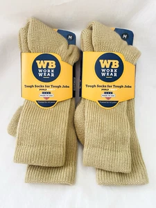 New Set of Pro Feet Work Wear Socks Large M 8.5-12 W 9-11 Tan USA - Picture 1 of 7
