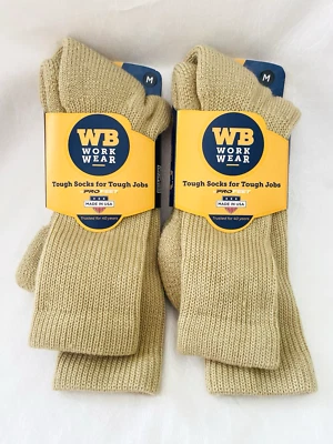 Nuevo conjunto de calcetines de trabajo Pro Feet grandes M 8,5-12 W 9-11 tostados EE. UU. Foto 1 de 4
