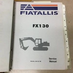 Fiat Allis FX130 EXCAVATOR SERVICE SHOP REPAIR MANUAL TROUBLESHOOTING GUIDE BOOK - Picture 1 of 6