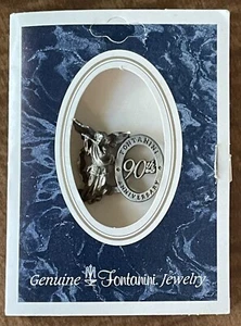 1996 Genuine Fontanini Jewelry 90th Anniversary Angel SnapBack Pin Roman Inc - Picture 1 of 3