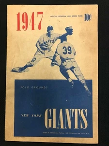 1947 New York Giants Official Program Scorecard Robinson - Picture 1 of 8