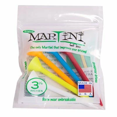 Martini Golf 3-1/4» прочный пластиковый тройники 5-Pack (различные цвета) - Изображение 1 из 2