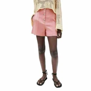 NWT ZARA High Waisted Button Fly STYLISH Dressy Shorts Pockets 1608/136 Size XS - Picture 1 of 12
