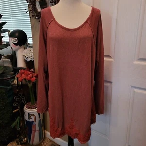 Neu Maurice's Damen-Spitzentop Popover Größe 0 Large rosarot orange XL 39 $ - Bild 1 von 8