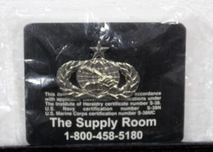 US Air Force Senior Communications & Information Shiny Large Badge Pin Insignia - Picture 1 of 2