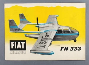 FIAT FN 333 MANUFACTURERS SALES BROCHURE VINTAGE AIRCRAFT - Picture 1 of 3