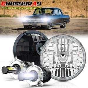 Para for Chevy Nova 1963-1978 DOT 7" pulgadas Ronda LED Faro Hi/Lo Sellado BEAM - Picture 1 of 13