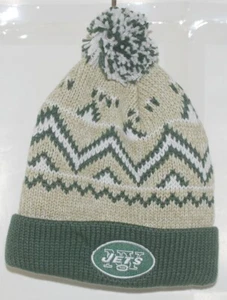 Reebok Team Apparel con licencia de la NFL New York Jets sombrero de punto con puños verdes - Imagen 1 de 6