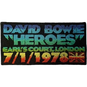 DAVID BOWIE Iron-On Patch: HEROES EARLS COURT 1978: Official Merch fan gift £pb - Imagen 1 de 9