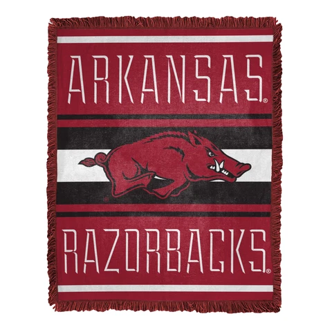 Northwest NCAA Arkansas Razorbacks Nose Tackle Woven Jacquard Throw Blanket Cover