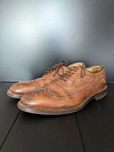 H London By Hudson Brown Tan Brogues Wing Tip Size Uk7 EU41 Lace Up Formal Shoe - Picture 1 of 11