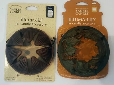 2 tapas Yankee Candle Illuma 2007 Green Ivy Vines hojas difíciles de encontrar y estrella ambas nuevas Foto 1 de 4
