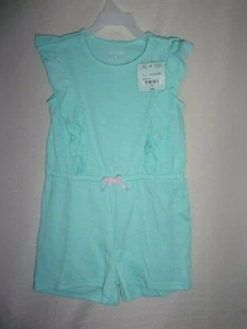 CARTERS TODDLER GIRLS LIGHT GREEN ROMPER SIZE 4T FABULOUS BRAND NEW - Picture 1 of 3
