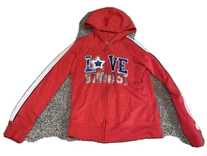 Gymnastics Justice Hoodie "Love Gymnast" Girls Zipper Front Sz10 Great Pre-Owned - Picture 1 of 7