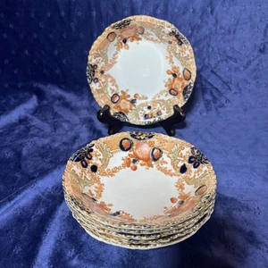 Set Of 6 Antique Glenwood Wood & Son Semi Porcelain 5.75” Dessert Bowls - Picture 1 of 16