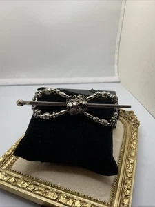 Lilla Rose Silver Toned Floral Flex clip Size Medium 3.5” hair accessory Clip - Picture 1 of 13