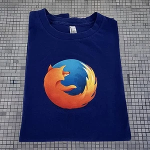 Vintage Mozilla Firefox Promo Technology Shirt Men’s Large - Made In USA - Picture 1 of 8
