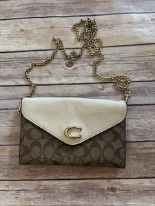 Bolso de Hombro Coach Signature Tammie Bolso de Mano Caqui Tostado Bandolera - Imagen 1 de 13