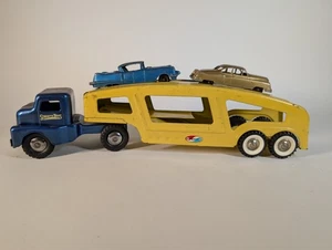 Oldtimer Structo Auto Hauler zwei Structo Cadillacs - Bild 1 von 18