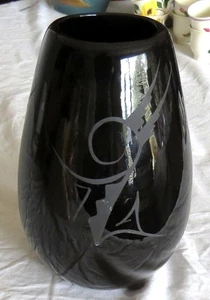 Vaso Navajo Blackware nero su nero inciso lucido 8,3/4 pollici - ottimo - Foto 1 di 5