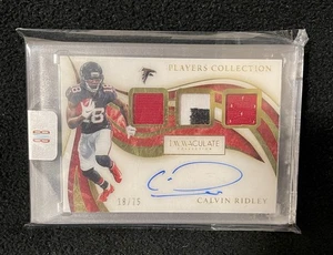 2020 Panini Immaculate Collection - Triple  Patch Autographs Calvin Ridley 18/75 - Bild 1 von 2