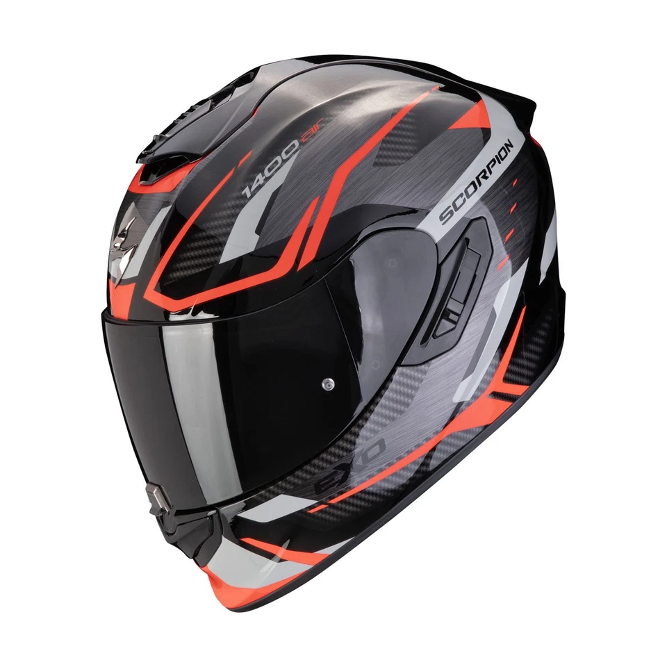 SCORPION Integralhelm EXO - 1400 EVO II AIR ACCORD Grau Rot Gr S ECE 22.06