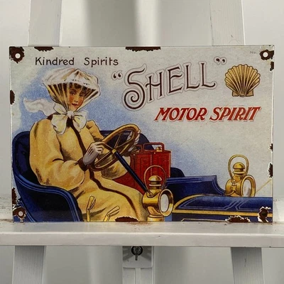 Shell Enamel Sign - 37x25cm (14.6x9.8") - Retro Nice Gas Station Motor Oil Decor - Image 1 of 4