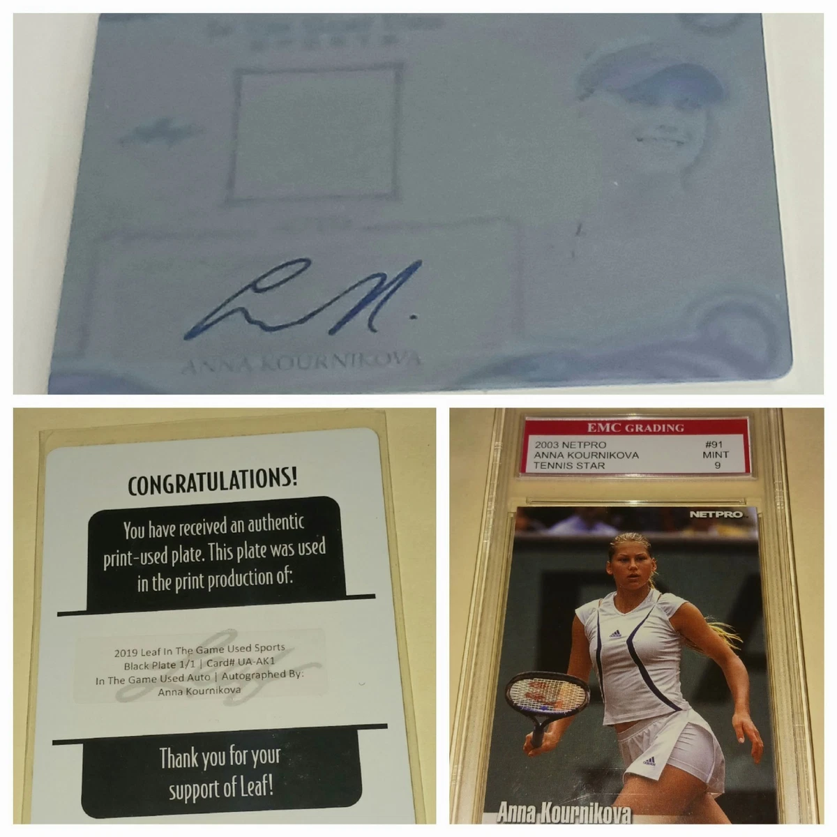 Anna Kournikova Autographed Trading Cards for sale | eBay