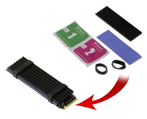 Kit Di Protezione Termica Per SSD M2 Formato 2280 Pad E Radiatore - Picture 1 of 5