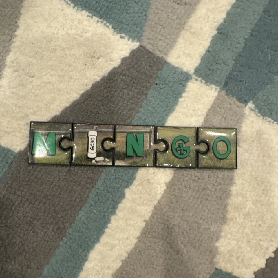 5 CÓDIGOS GC Mini Etiquetas Mingo GC30 GEOCOIN JUEGO DE ROMPECABEZAS Locura Mega Evento GEOCACHING - Imagen 1 de 1