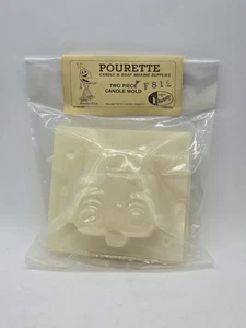 NUOVO stampo candela cera plastica vintage viso pourette due pezzi sigillato - Foto 1 di 8