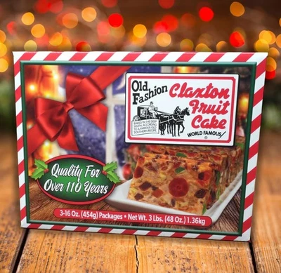 Claxton Fruit Cake 3-16 oz. REGULAR - Holiday Pack - Shipped From Claxton, GA - Image 1 of 4