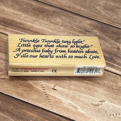 Резиновый штамп Twinkle Twinkle Little Light Baby Poem от Stampendous N061 - Изображение 1 из 4