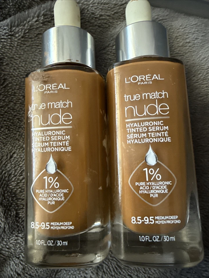 2 Pk L'Oreal True Match Nude Tinted Serum - 8.5-9.5 Medium Deep - 1 oz NEW - Image 1 of 1
