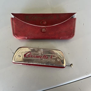 Chrometta 8 "C" German Made Chromatic Harmonica By M. Hohner Original Case - Picture 1 of 9