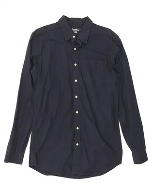 EDDIE BAUER Mens Slim Shirt Medium Navy Blue Cotton DS63 - Image 1 of 3