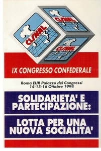Cartolina "IX Congresso Confederale Cisnal Ottobre 1994-Roma" - Foto 1 di 2