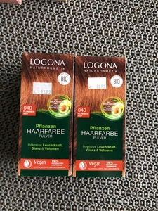 2 Pck. Logona Bio Pflanzen Haarfarbe Pulver Flammenrot - Bild 1 von 1