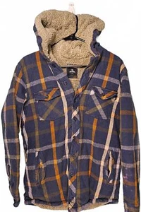 Rip Curl Men's Cozy Sherpa-Lined Flannel Jacket Size Medium - Picture 1 of 10