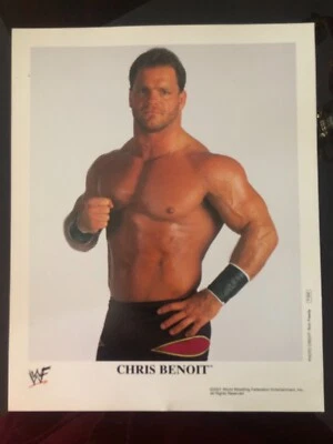 WWE 2001 Chris Benoit P-606 Licencia Oficial Auténtica 8x10 Foto Promocional Foto 1 de 4